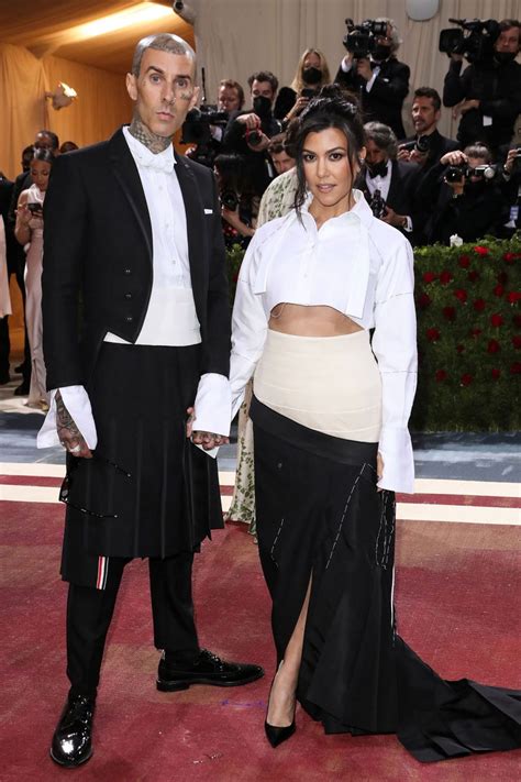 Kourtney Kardashian and Travis Barker Match at 2022 Met Gala.